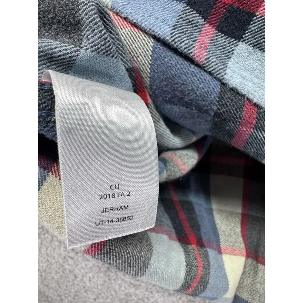 Untuckit Flannel Shirt Mens XXL 2XL Regular Button Up‎ Cotton Navy Plaid